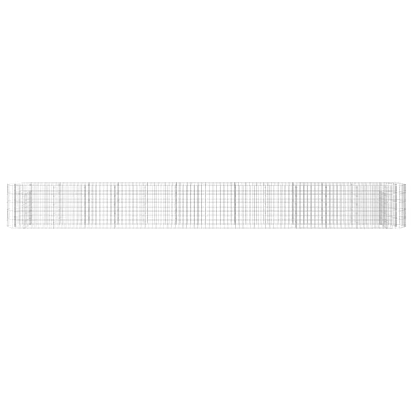 vidaXL Galvanized Iron Raised Gabion Planter 470x50x50 cm