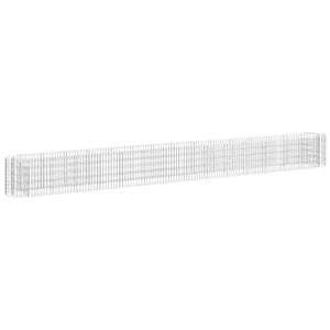vidaXL Galvanized Iron Gabion Raised Garden Bed 540x50x50 cm