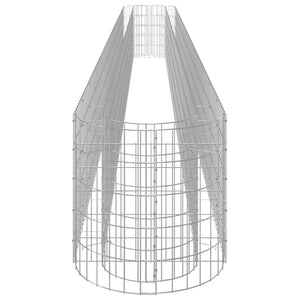 vidaXL Galvanized Iron Gabion Raised Garden Bed 540x50x50 cm