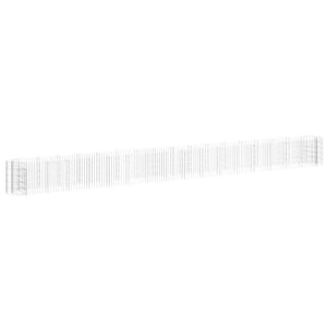 vidaXL Raised Gabion Planter Galvanized Iron 610x50x50 cm