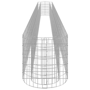 vidaXL Raised Gabion Planter Galvanized Iron 610x50x50 cm