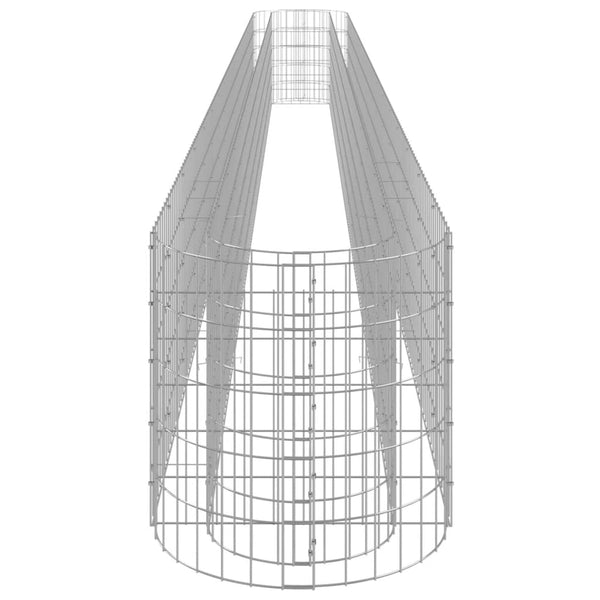 vidaXL Raised Gabion Planter Galvanized Iron 610x50x50 cm