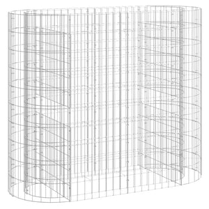 vidaXL Galvanized Iron Raised Gabion Garden Bed 120x50x100 cm