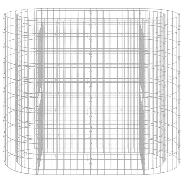 vidaXL Galvanized Iron Raised Gabion Garden Bed 120x50x100 cm