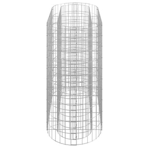 vidaXL Galvanized Iron Raised Gabion Garden Bed 120x50x100 cm