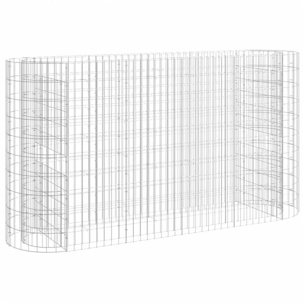 vidaXL Gabion Raised Bed Galvanized Iron 190x50x100 cm