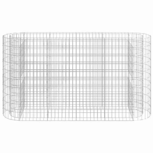 vidaXL Gabion Raised Bed Galvanized Iron 190x50x100 cm