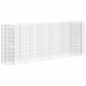 vidaXL Galvanized Iron Raised Garden Bed 260x50x100 cm