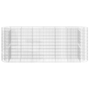 vidaXL Galvanized Iron Raised Garden Bed 260x50x100 cm