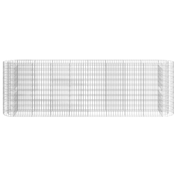 vidaXL Galvanized Iron Raised Garden Bed Gabion 330x50x100 cm