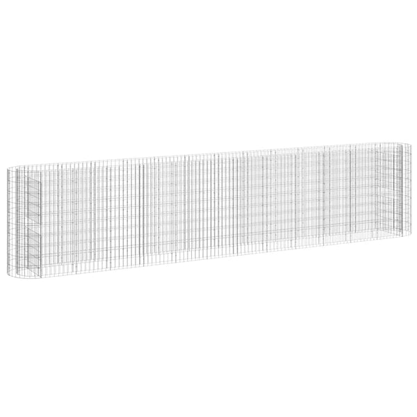 vidaXL Raised Gabion Bed Galvanized Iron 470x50x100 cm