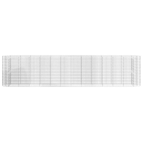vidaXL Raised Gabion Bed Galvanized Iron 470x50x100 cm