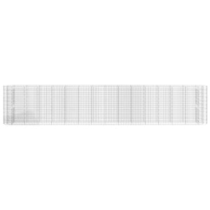 vidaXL Raised Gabion Planter Galvanised Iron 540x50x100 cm
