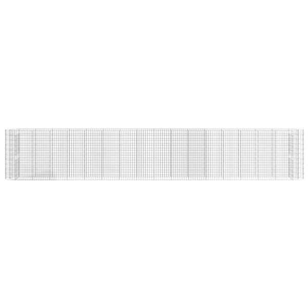 vidaXL Gabion Raised Garden Bed Galvanized Iron 610x50x100 cm
