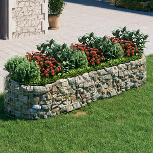 vidaXL Galvanized Iron Raised Garden Bed 300x100x50 cm