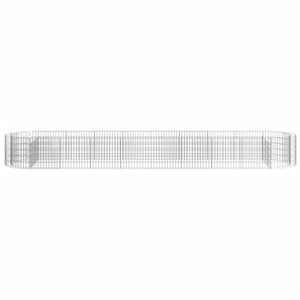 vidaXL Gabion Raised Garden Bed Galvanized Iron 500x100x50 cm