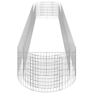 vidaXL Gabion Raised Garden Bed Galvanized Iron 500x100x50 cm