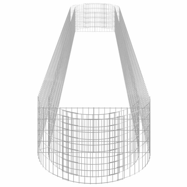 vidaXL Galvanized Iron Raised Garden Bed Gabion 600x100x50 cm