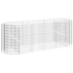 vidaXL Galvanized Iron Gabion Raised Garden Bed 300x100x100 cm