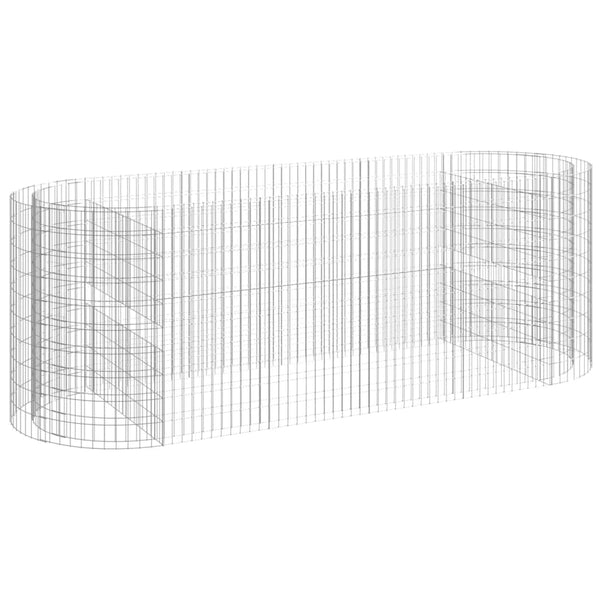 vidaXL Galvanized Iron Gabion Raised Garden Bed 300x100x100 cm