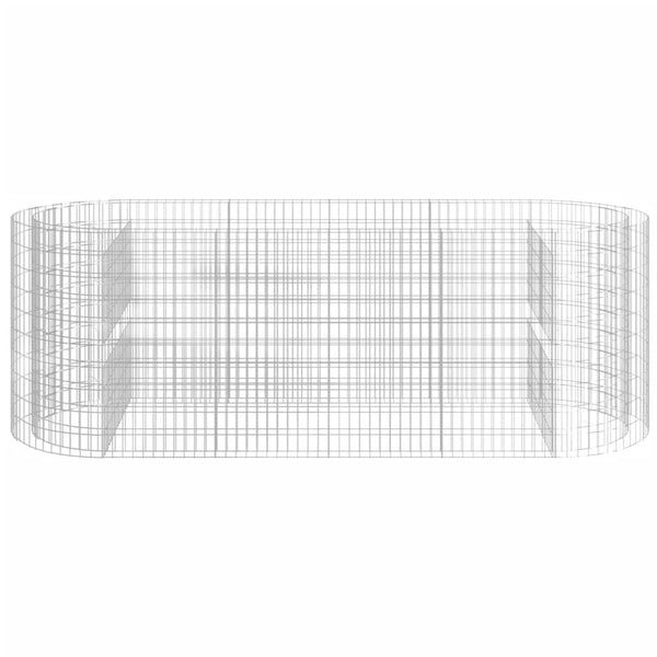 vidaXL Galvanized Iron Gabion Raised Garden Bed 300x100x100 cm