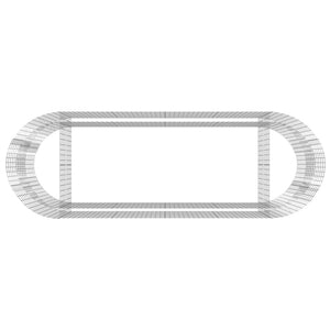 vidaXL Galvanized Iron Gabion Raised Garden Bed 300x100x100 cm