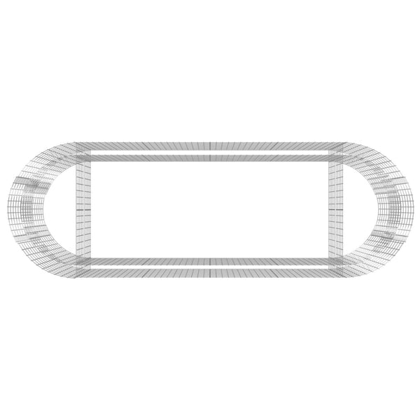vidaXL Galvanized Iron Gabion Raised Garden Bed 300x100x100 cm