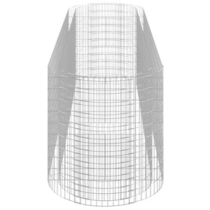 vidaXL Galvanized Iron Raised Gabion Planter 400x100x100 cm