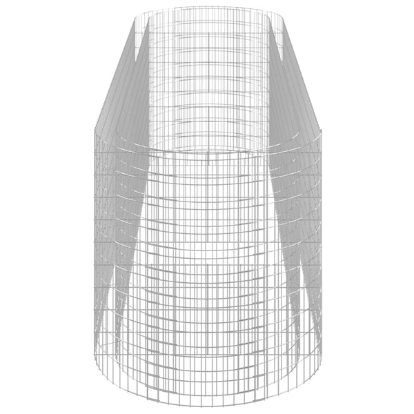 vidaXL Galvanized Iron Raised Gabion Planter 400x100x100 cm