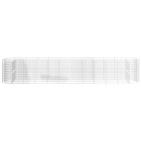 vidaXL Gabion Raised Garden Bed Galvanized Iron 600x100x100 cm