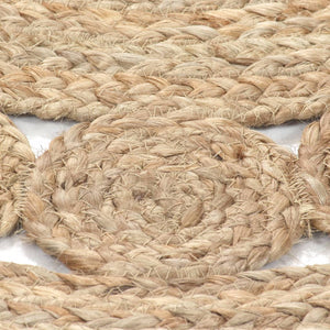 Jute Teppich Geflochten Rund, 210 cm