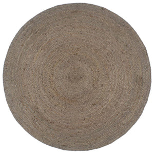 Handgefertigter Jute Teppich Rund Grau 210 cm