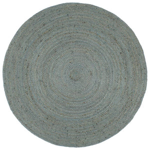 Handgefertigter Jute Teppich, Rund, Olivgrün, 180cm