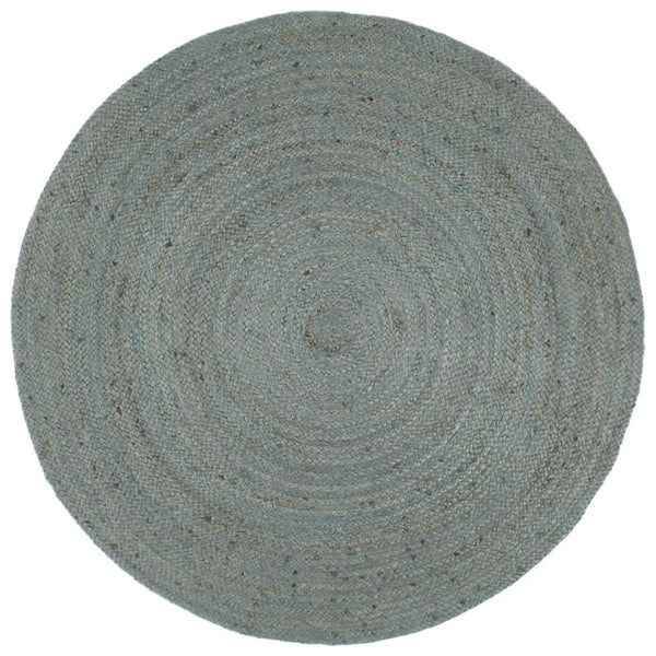 Handgefertigter Jute Teppich Rund Olivgrün 240cm