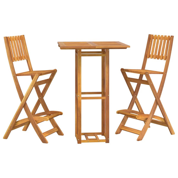 vidaXL 3-Piece Garden Bar Set Solid Acacia Wood