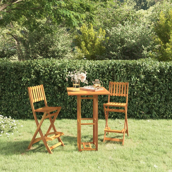 vidaXL 3-Piece Garden Bar Set Solid Acacia Wood