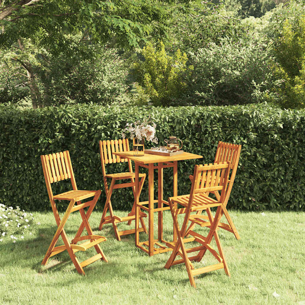 vidaXL 5-Piece Acacia Wood Garden Bar Set