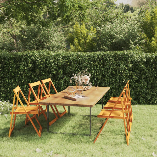 vidaXL Folding Garden Chairs 6 pcs. Solid Acacia Wood