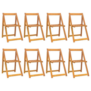 vidaXL Folding Garden Chairs 8 pcs. Solid Acacia Wood