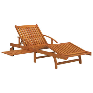 vidaXL Sun Loungers 2 pcs. with Table Solid Acacia Wood