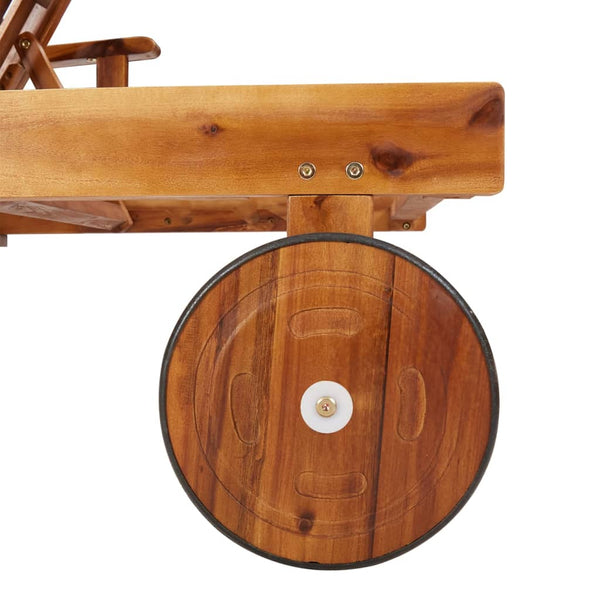 vidaXL Sun Loungers 2 pcs. with Table Solid Acacia Wood