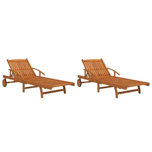 vidaXL Sun Loungers 2 pcs. Solid Acacia Wood