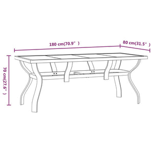 vidaXL 9-piece Garden Dining Set Black