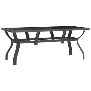 vidaXL 9-piece Outdoor Dining Set Grey and Black