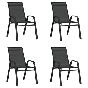 vidaXL 5-piece Outdoor Dining Set Black