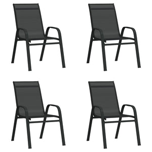 vidaXL 5-piece Outdoor Dining Set Black