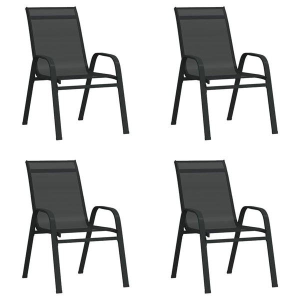 vidaXL 5-piece Outdoor Dining Set Black