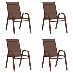 vidaXL 5-Piece Garden Dining Set Brown and Black