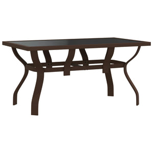 vidaXL 5-Piece Garden Dining Set Brown and Black