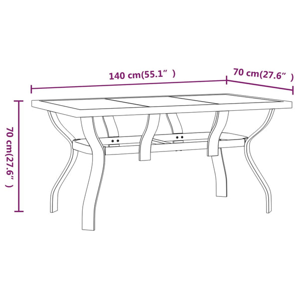 vidaXL 5-Piece Garden Dining Set Brown and Black